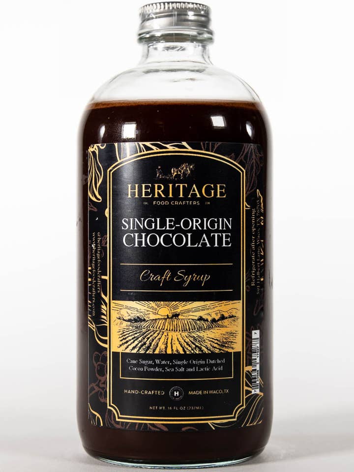 Specialty Coffee and Beverage Syrup - Single Origin Chocolate 16oz for wholesale by Heritage Food Crafters