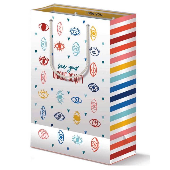 See Your Unique Beauty Graphic Eyes Pattern - ReusabGift Bag for wholesale by Keller Design Co.
