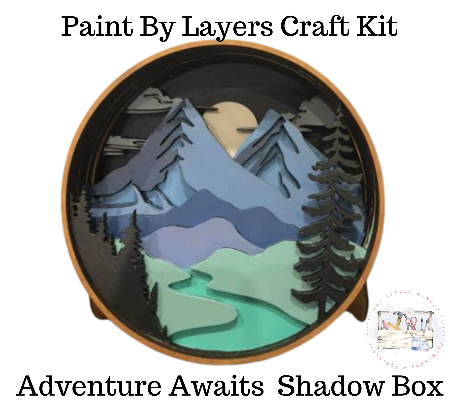 Our Little Makery – wholesale DIY craft kit – Adventure Awaits Shadow Box Kit6
