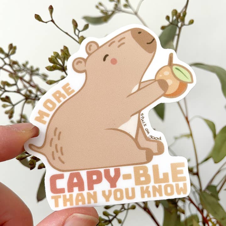 Capable Capybara Sticker for wholesale by Stuck On Good Design