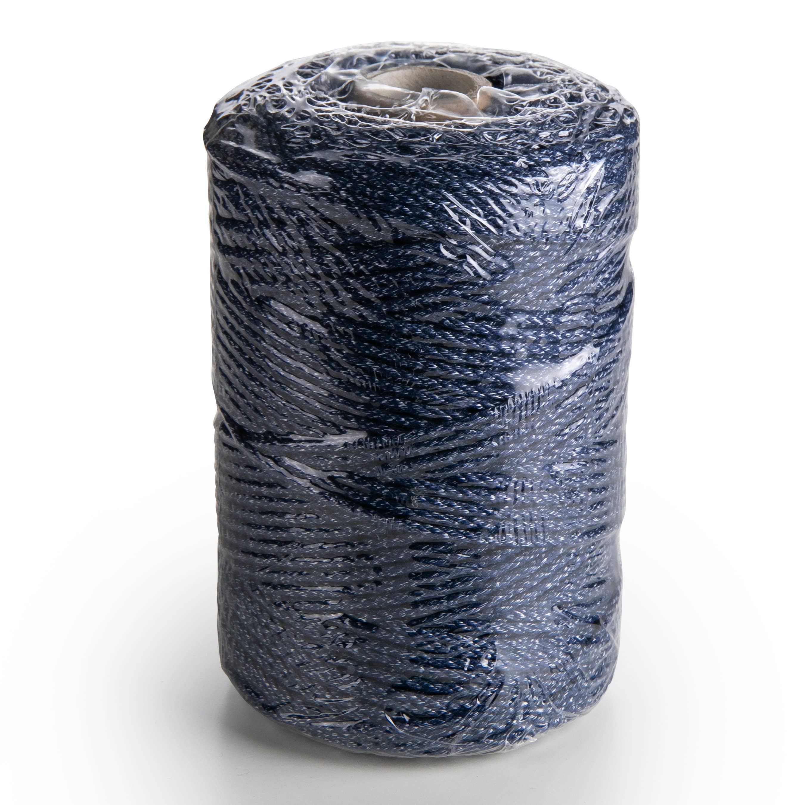 MB Cordas - Vendita all'ingrosso Spago - Corda di cotone per macramè 3 mm, 200 m, trecce 3 fili, colore blu misto3