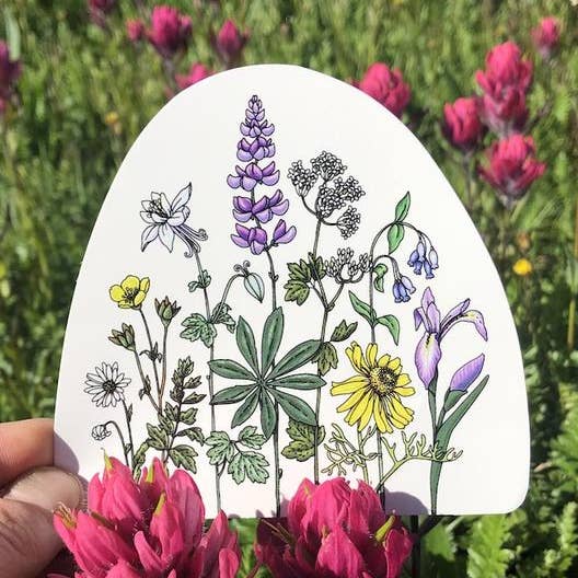 Adesivo Wildflower Botanical Garden per la vendita all'ingrosso da parte di Sticker Art