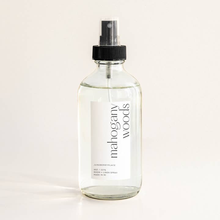 Mahogany Woods Room and Linen Spray 8oz, Perfect Fall Scent for wholesale by juneberryplace home fragrances - Candles, Diffusers & Sprays