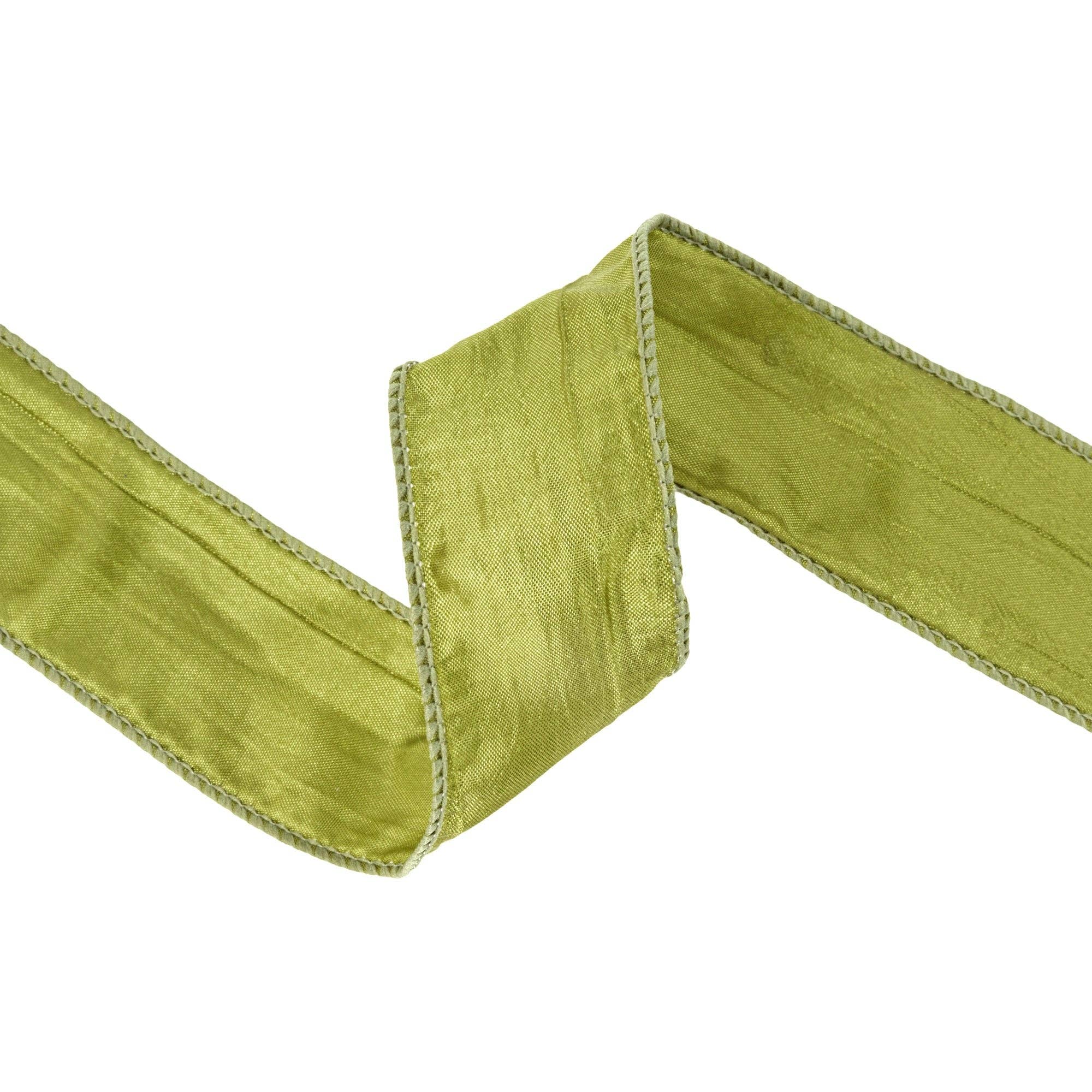 LA Ribbons Wholesale - Wholesale Ribbon - Gift Wrapping - 1 1/2" Wired Crinkle Ribbon | Moss | 10 Yard Roll4