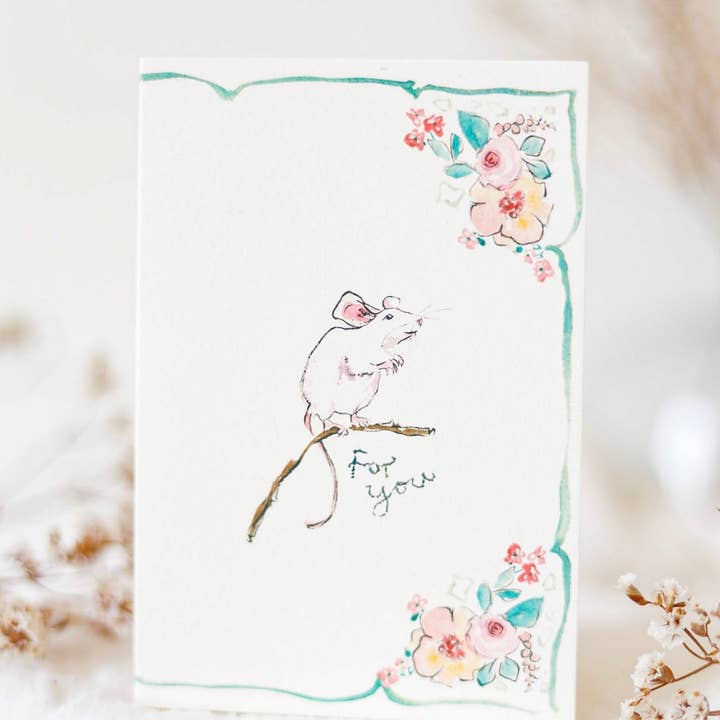 Sophie Amelia Creates - Wholesale Love Card - Little mouse for you card
