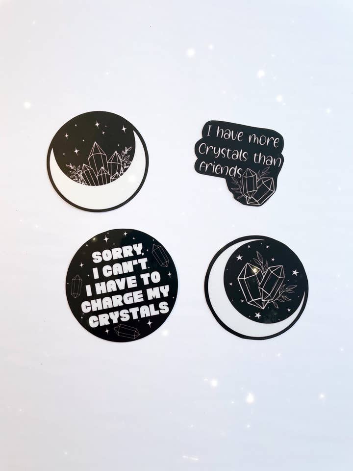 Witchy Crystal Stickers - Waterproof Vinyl Decals for wholesale by Desaray Designs