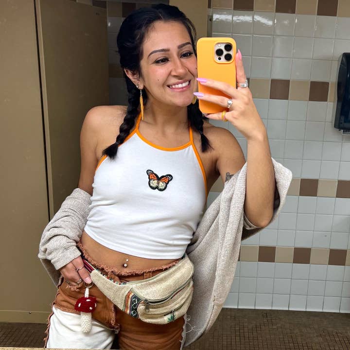 The Cozy Tangerine - Wholesale Keychain – Women's - Mushroom Keychain | Crochet Lighter & Chapstick Holder18