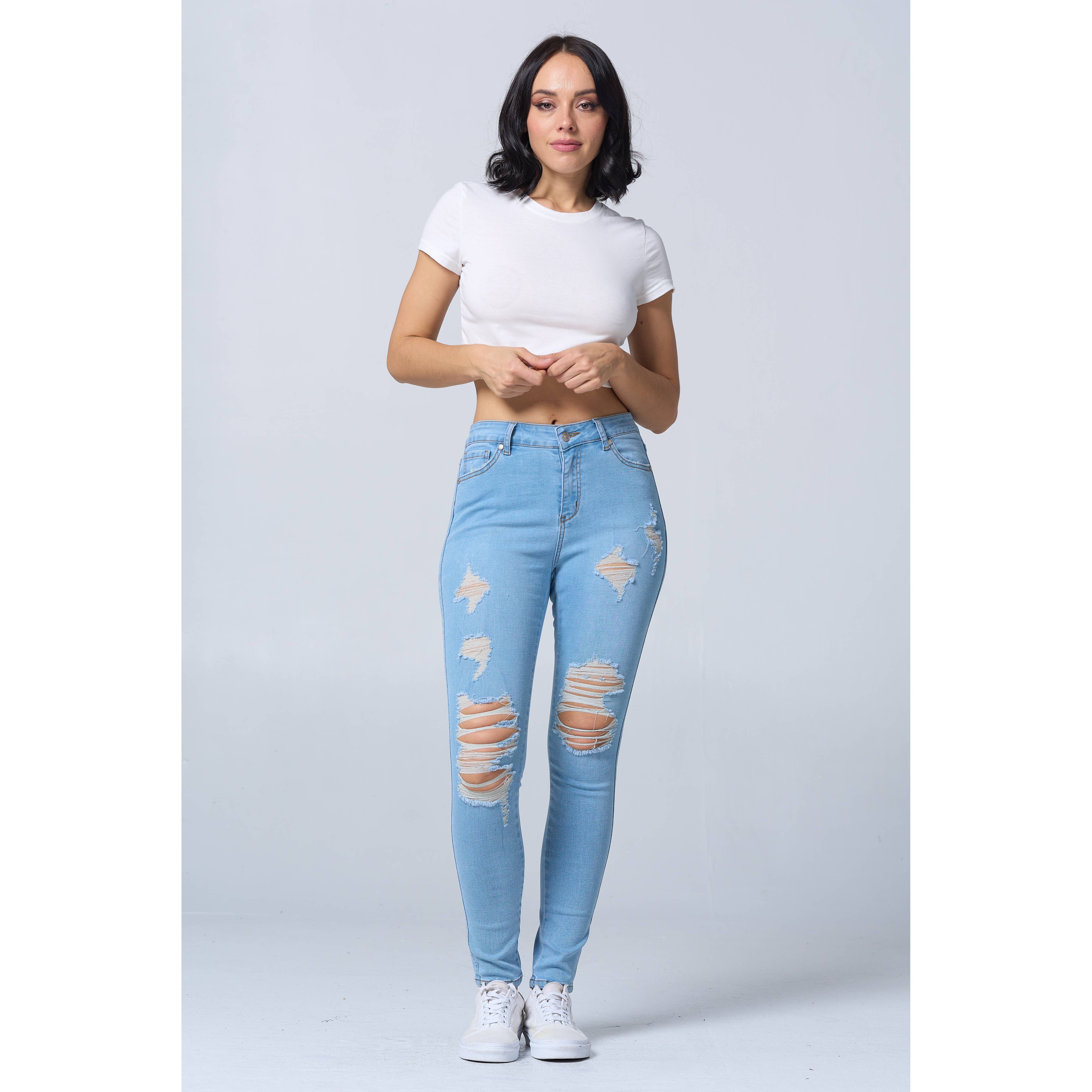 Wholesale High Rise Bootcut Jean Star Print @ Blue Turtle Jeans – BLUE  TURTLE