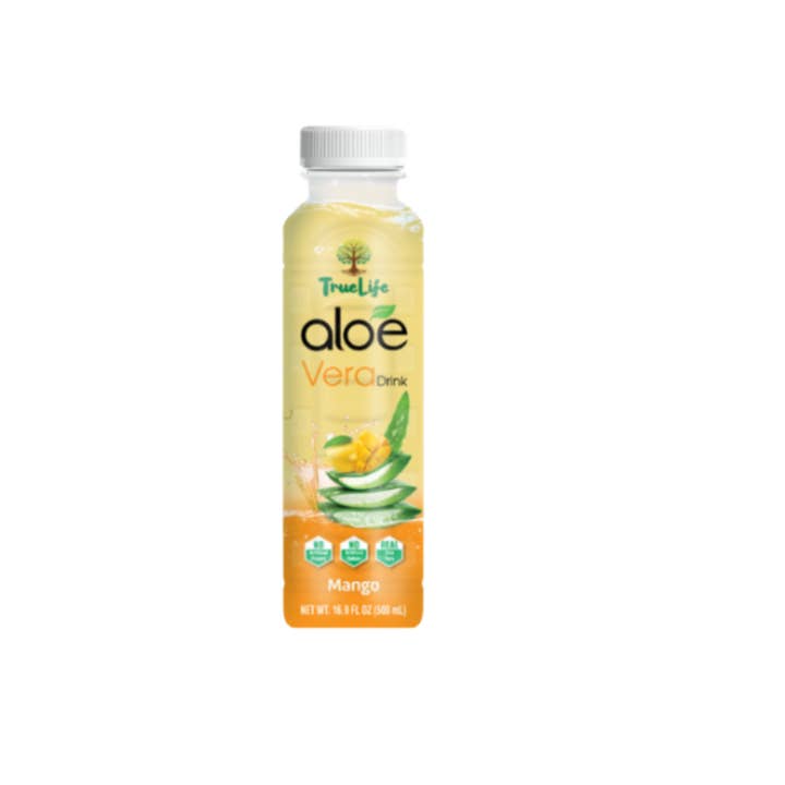 True Life Aloe Vera Drink Mango Flavor - 12/16.9 Oz for wholesale by L&F Universal Goods