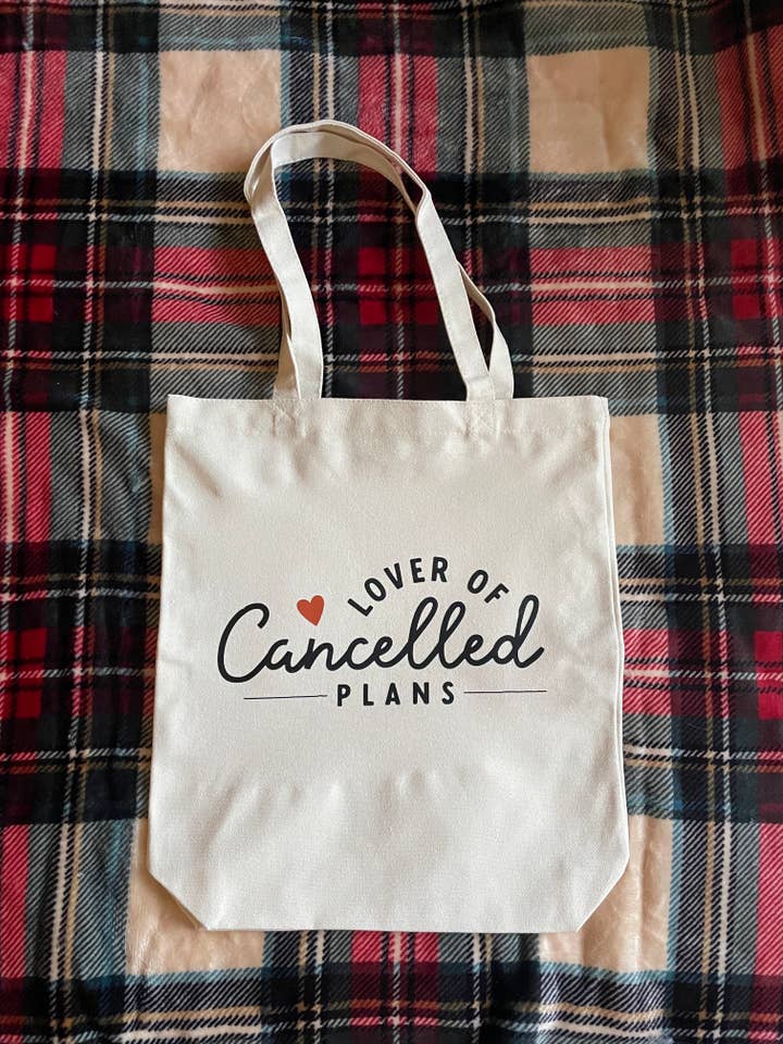Sacola de lona Lover of Cancelled Plans, sacola de compras por atacado de Jeanne Mari & Co