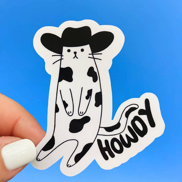 Cosmic Paper Studio - Wholesale Sticker - Cow Cat Sticker