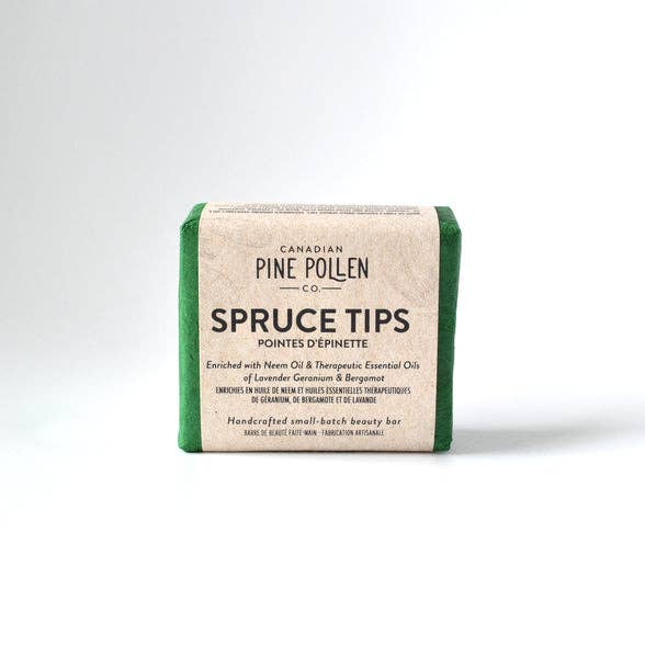 Canadian Pine Pollen Company Ltd. - Wholesale Bar Soap - SOAP - Spruce Tips enriched with Neem oil & Essential oils