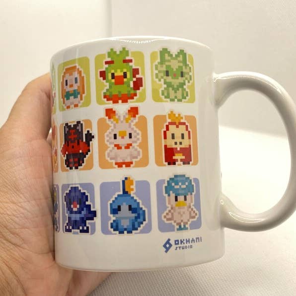 Okhami Studio - Wholesale Coffee/Tea Cup - Pixélmon Initials Ceramic Mug | 350ml Coffee Mug2
