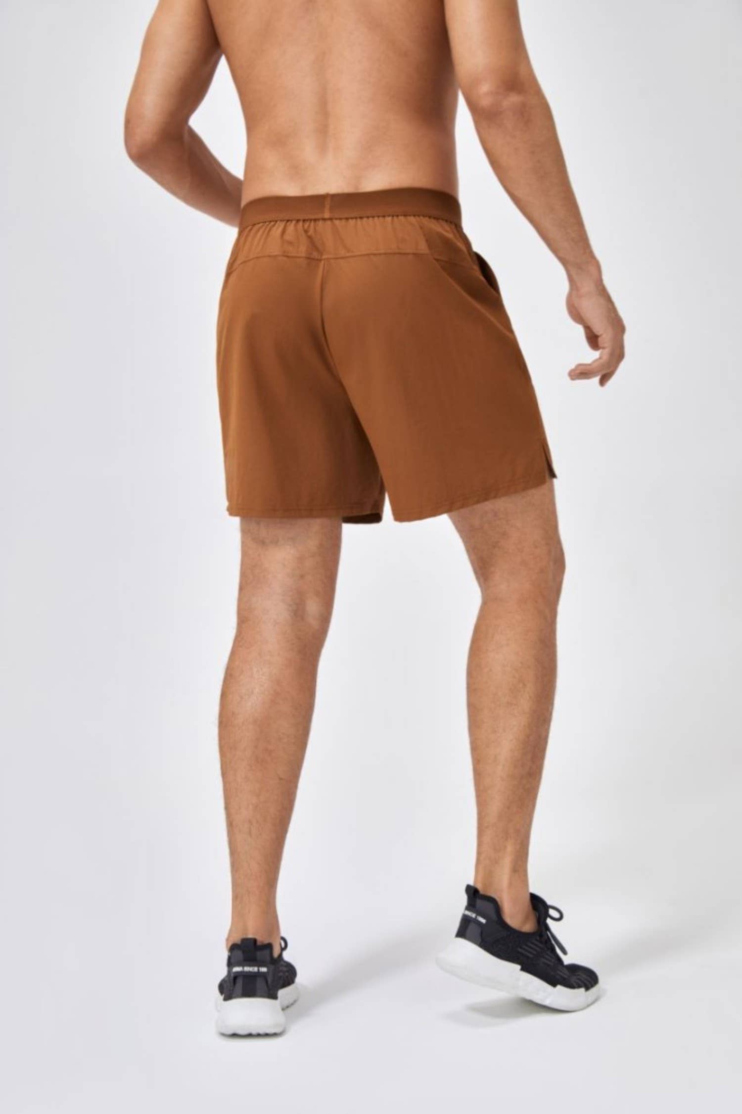 Active by Anna-Kaci – wholesale Träningsshorts – herr – Herrars enfärgade dra-på träningsshorts snabbtorkande tyg4