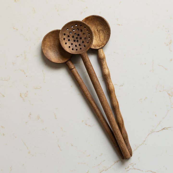 Mango Wood Kitchen Spoons for wholesale by Luxe B Co