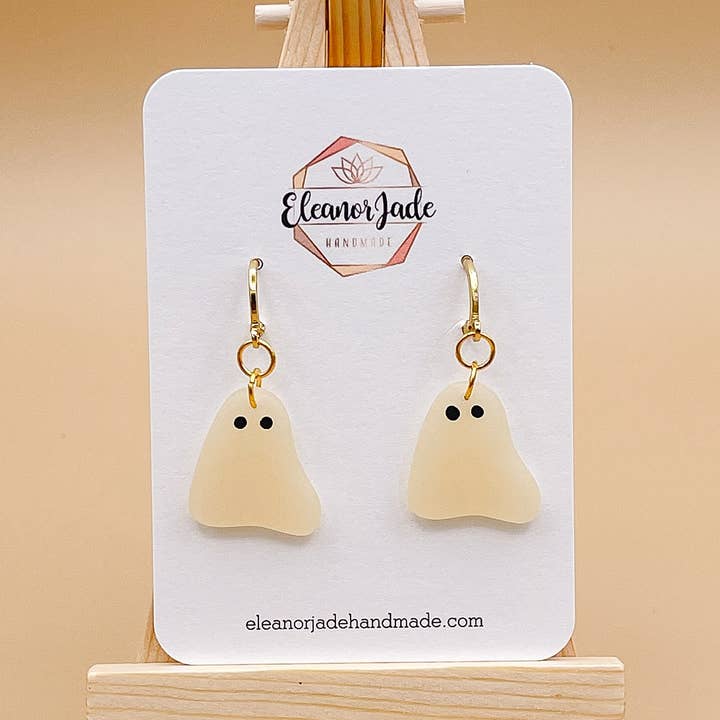 Brinco de argila Ghostie translúcido por atacado de Eleanor Jade Handmade