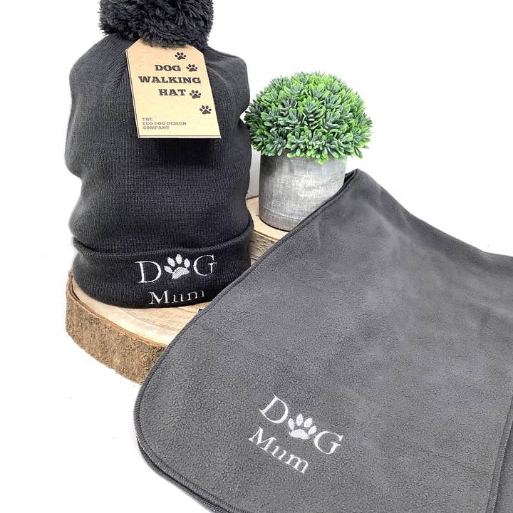 Dog Mum Walking Scarf And Hat Gift Set for wholesale by EcoDogDesigns