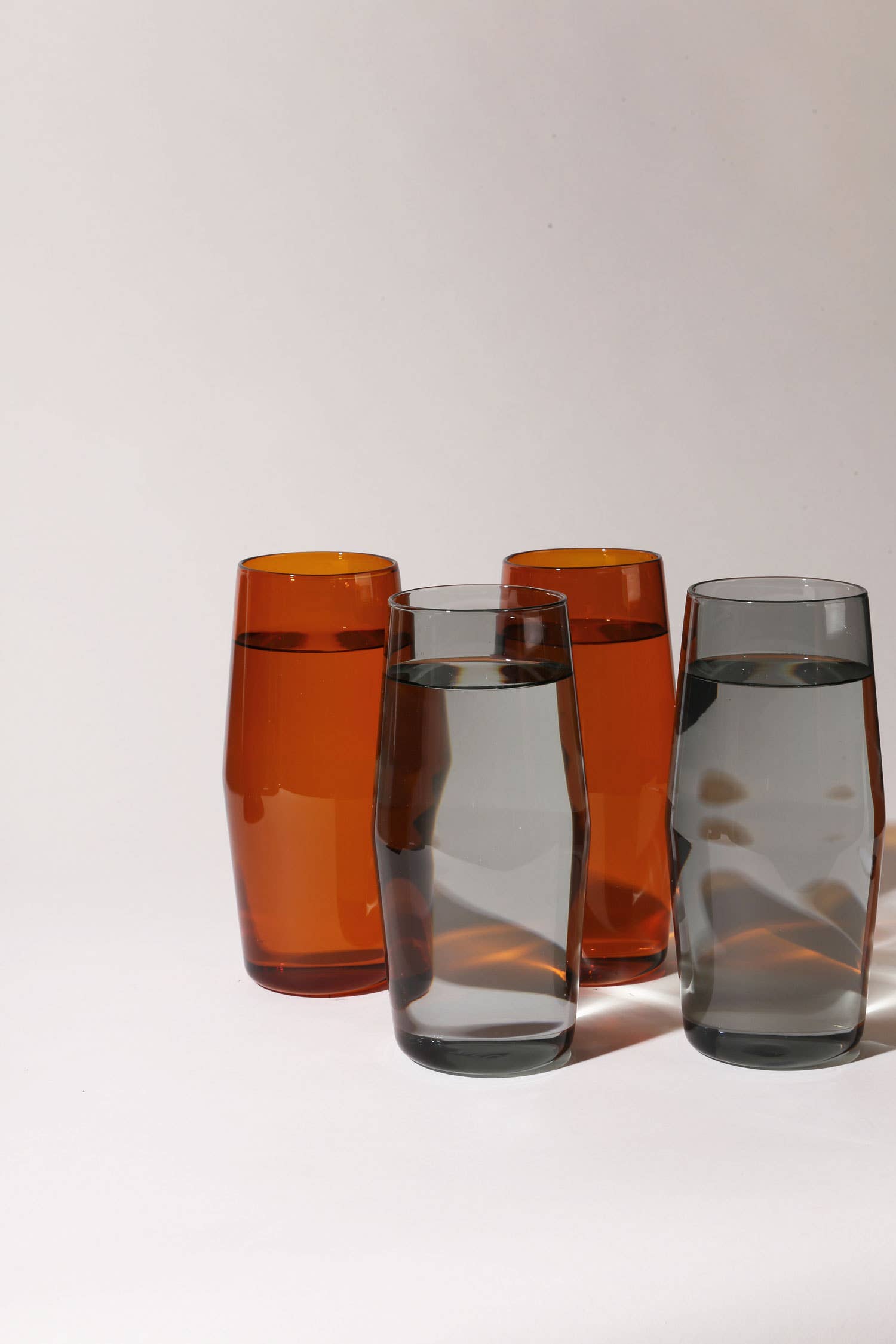 YIELD - Wholesale Drinking Glass/Cup - 16 oz Century Amber Glass Set2