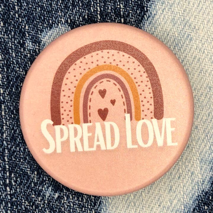 Alfine/botão de lapela artesanal Spread Love 1.75" por atacado de CommonPlace LLC