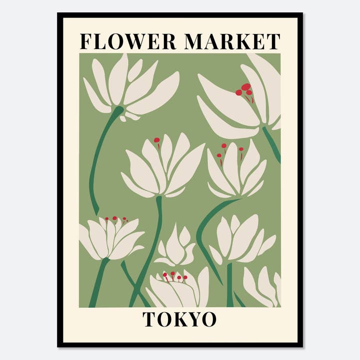 Flower Market Tokyo Colorful Botanical Art Print | Spring Fl for wholesale by Sugar & Canvas