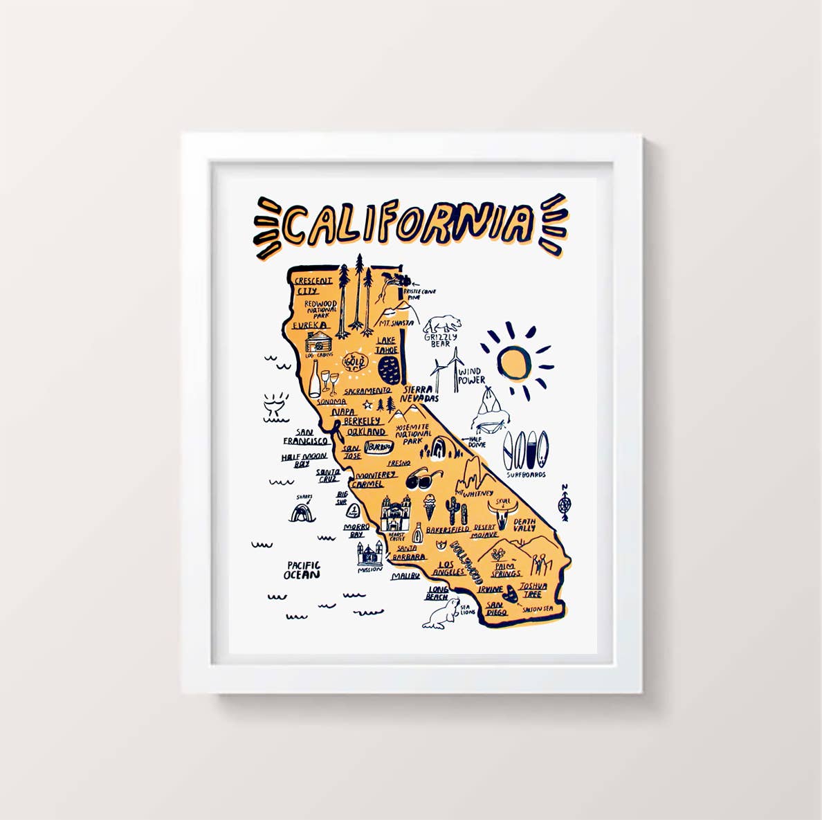 People I've Loved – wholesale Art print – California Map Print