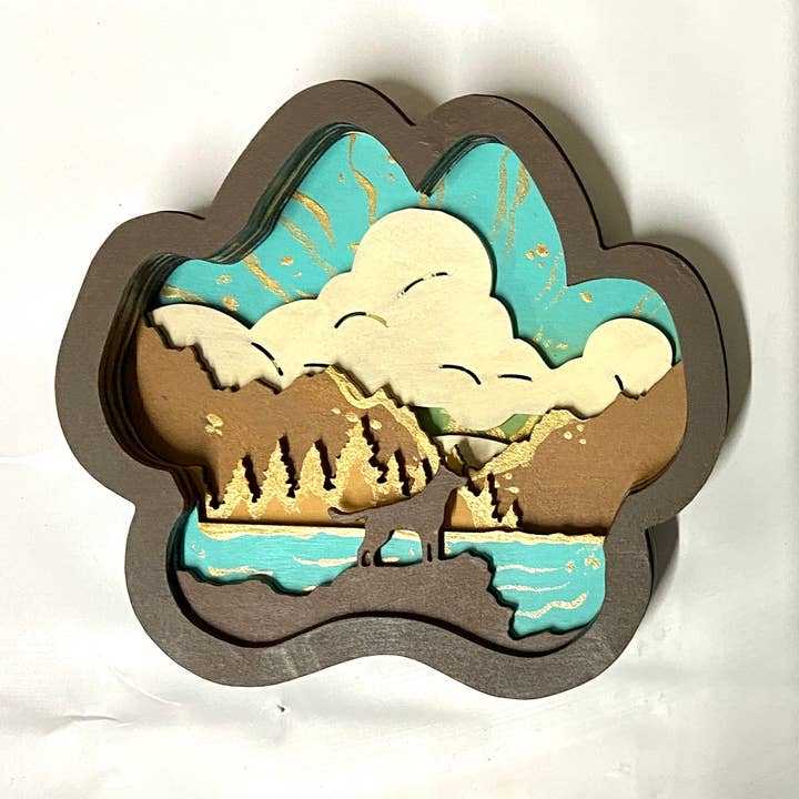 Our Little Makery - Wholesale DIY Craft Kit - Dog Paw Shadow Box Kit2