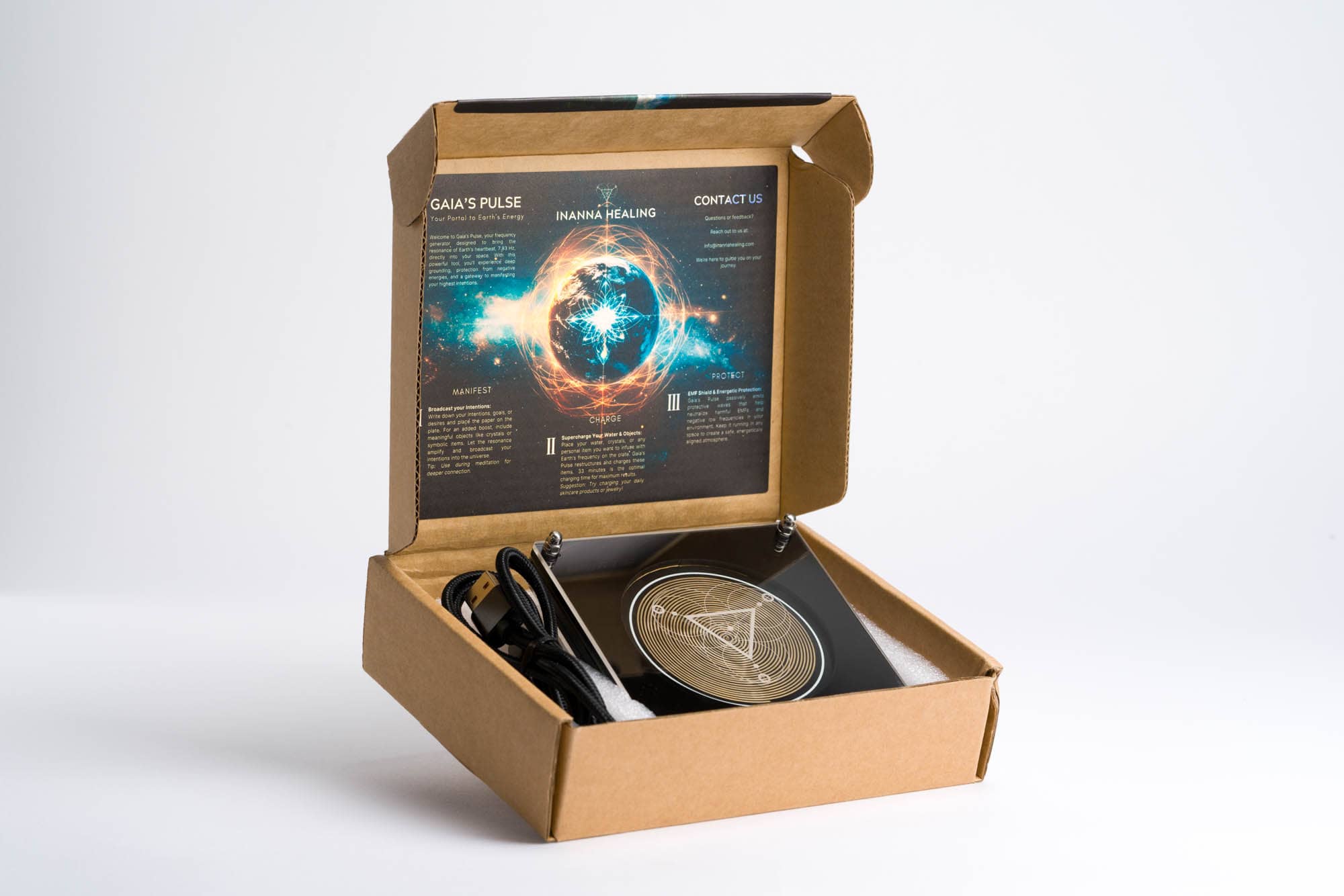 Inanna Healing – wholesale Meditation supplies – Gaia’s Pulse Frequency Generator | 7.83 Hz Schumann Resonance for Grounding & EMF Protection1