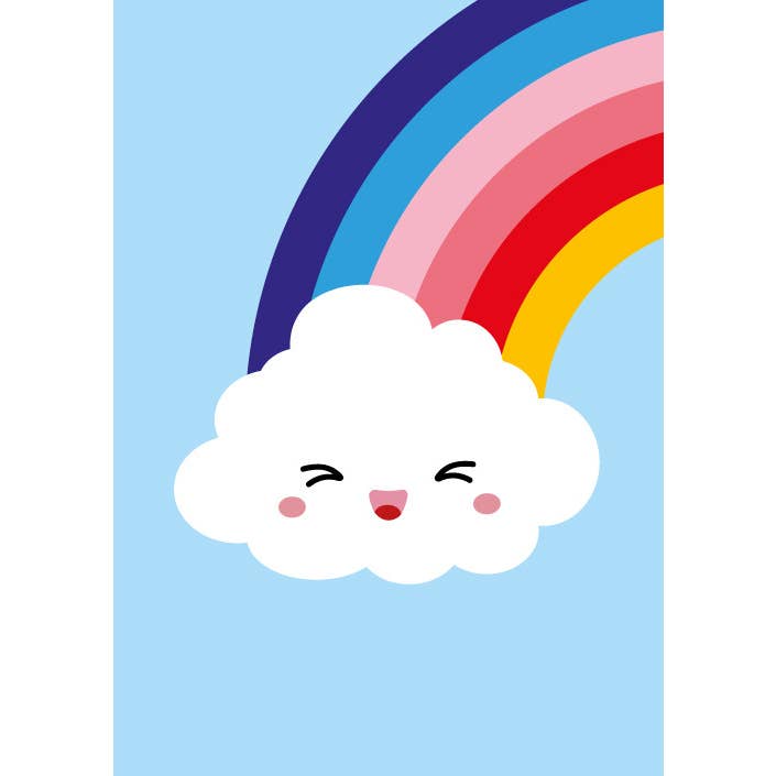 Cloud rainbow Postcard for wholesale by Studio Inktvis