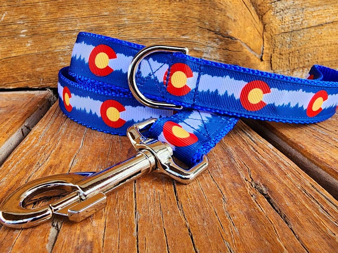 Rocky Mountain Hound - Wholesale Pet Collar - Dog - 1" Blue Colorado Dog Collar, Leash, or Martingale1
