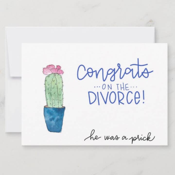Congrats on the Divorce for wholesale by Ethel B Designs