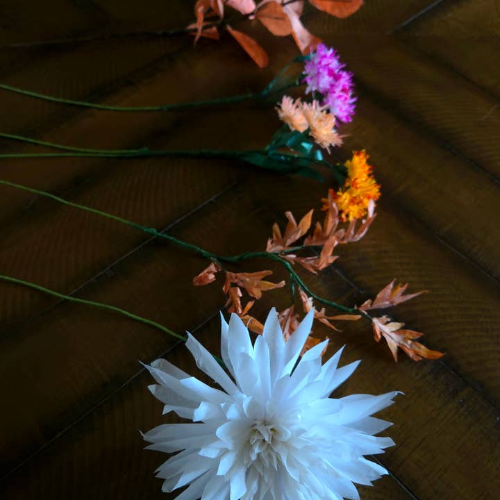 Beautiful Things By Bec - Vendita all'ingrosso Fiori finti - Fiori di paglia di carta, fiori autunnali3