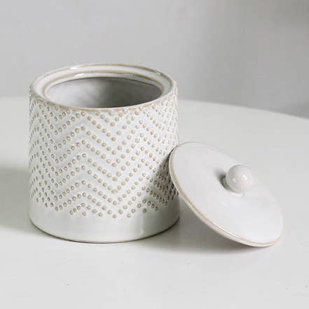 Dotted Storage Jar & Lid for wholesale by Rose Brown Interiors