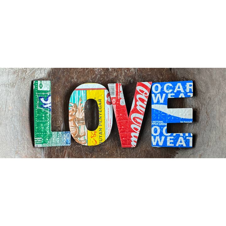 Tesoros Trading Company - Wholesale Wall Accent - LOVE Letters - Recycled Metal, Indonesia2