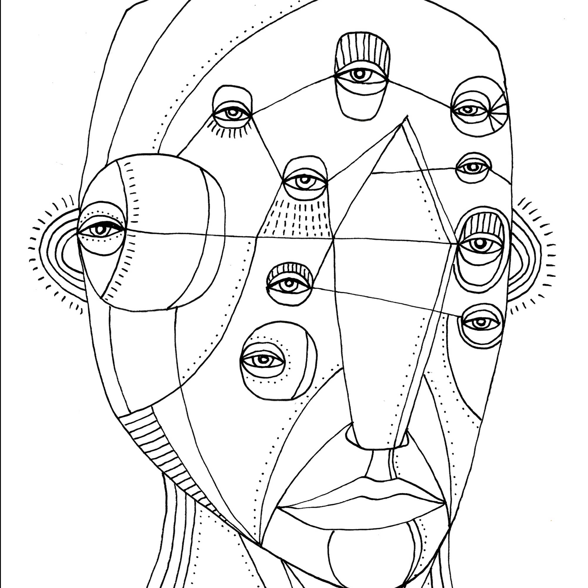 Keemo Gallery - Wholesale Art Print - Black and White Illustration Abstract Unique Art Print 5