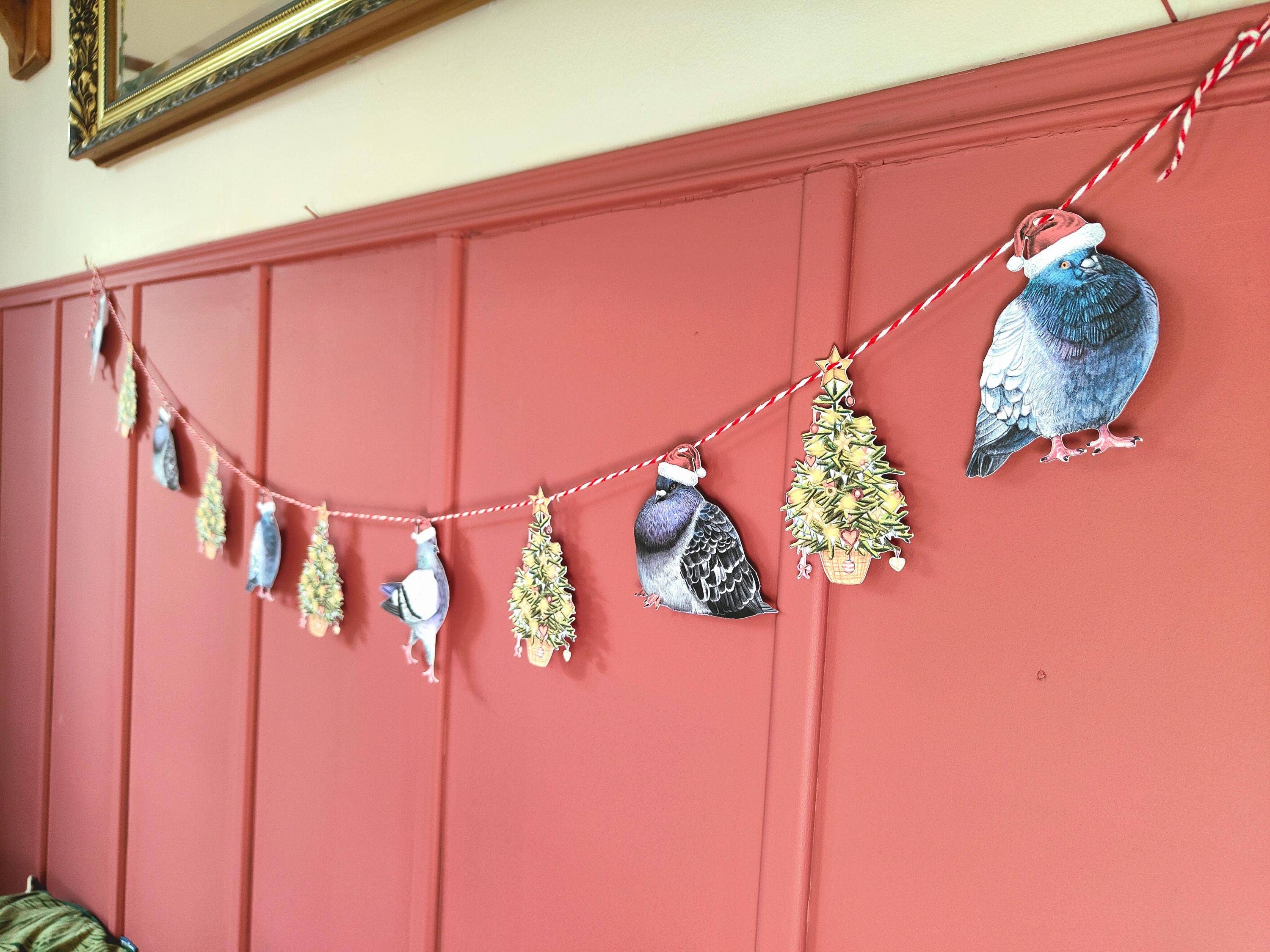 Beth Goodwin Designs - Wholesale Bunting/Garland - Pigeon Christmas Bunting Paper Decorations on Twine3