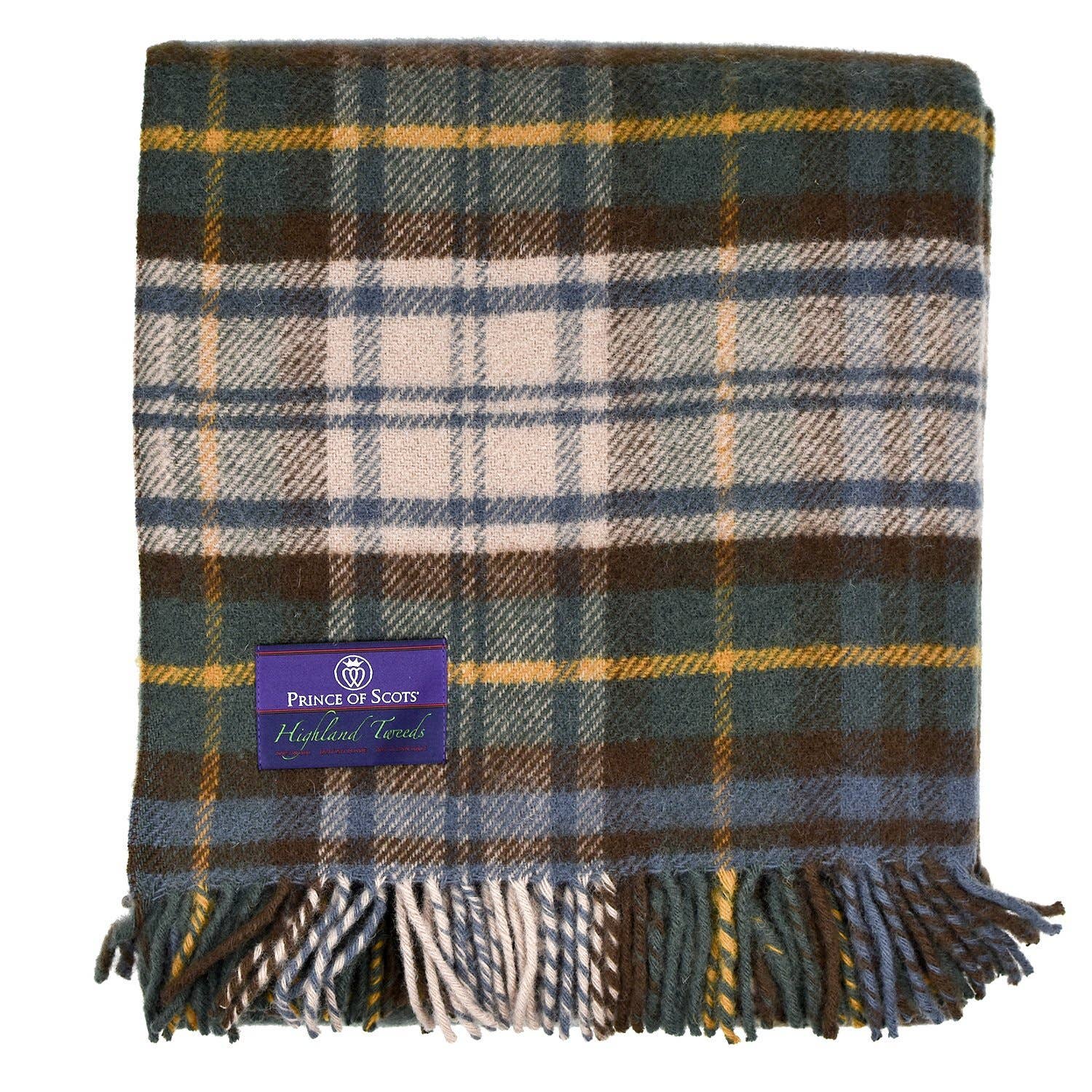Prince of Scots - Wholesale Throw Blanket - Highland Tweeds Wool Fluffy Throw - Antique Dress Gordon2