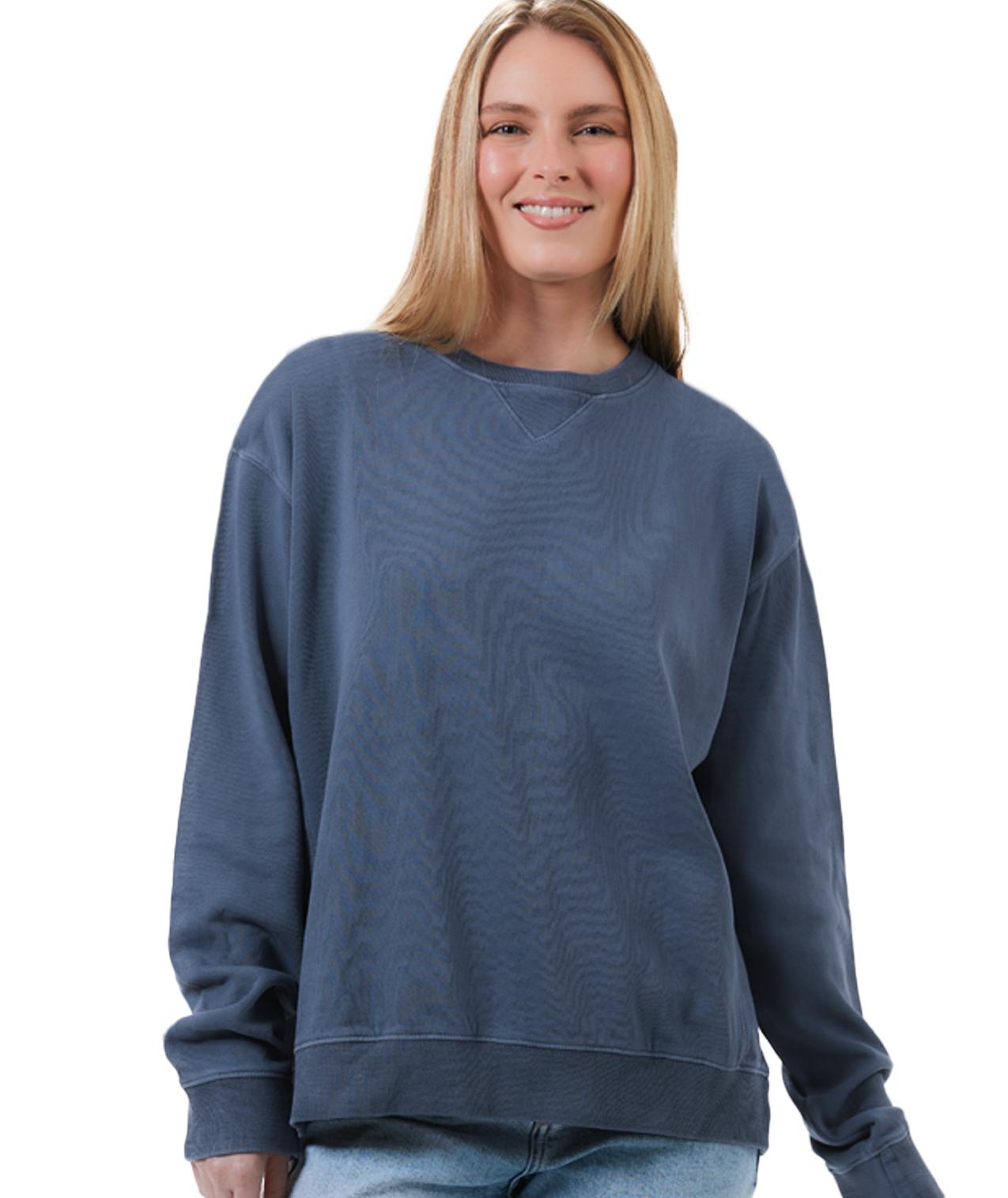 U.S. Apparel - Wholesale Sweatshirt - Women's - Unisex Garment Dyed Fleece Crew40
