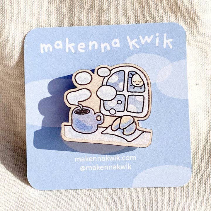 Have a Little Treat Wooden Pin for wholesale by Makenna Kwik