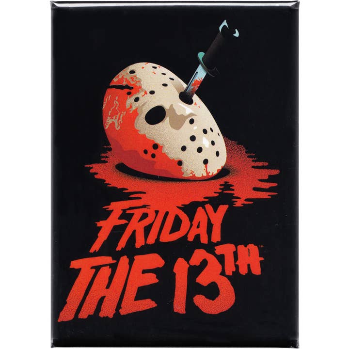 Magnet - Friday The 13th - Jason's Bloody Mask & Knife 3.5" for wholesale by Square Deal Recordings & Supplies