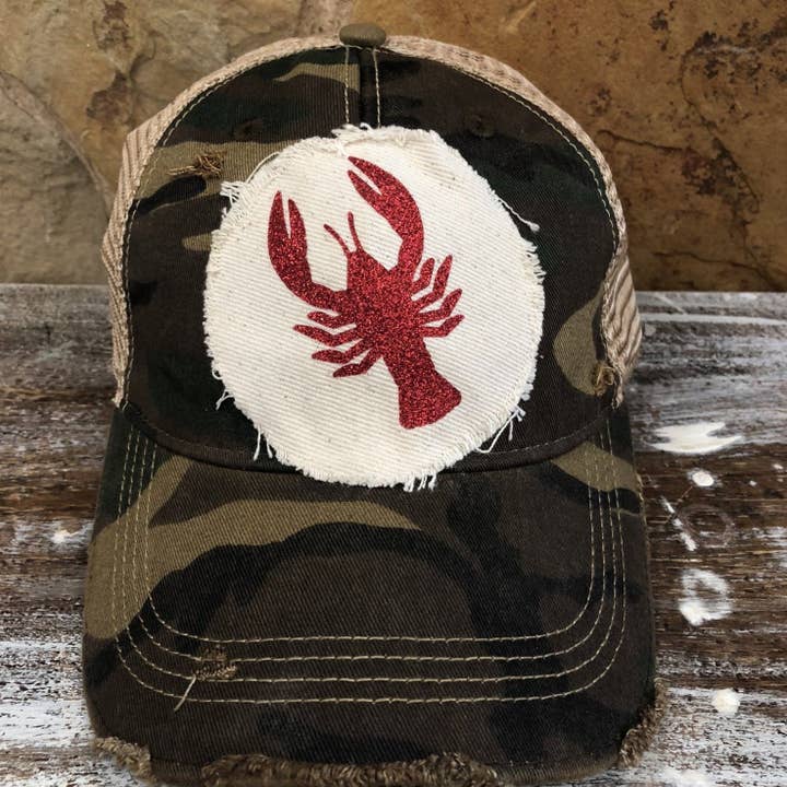 BohoGroove - Wholesale Baseball Cap - Women's - Crawfish Hat, Sparkly, Crawfish Season Hat
