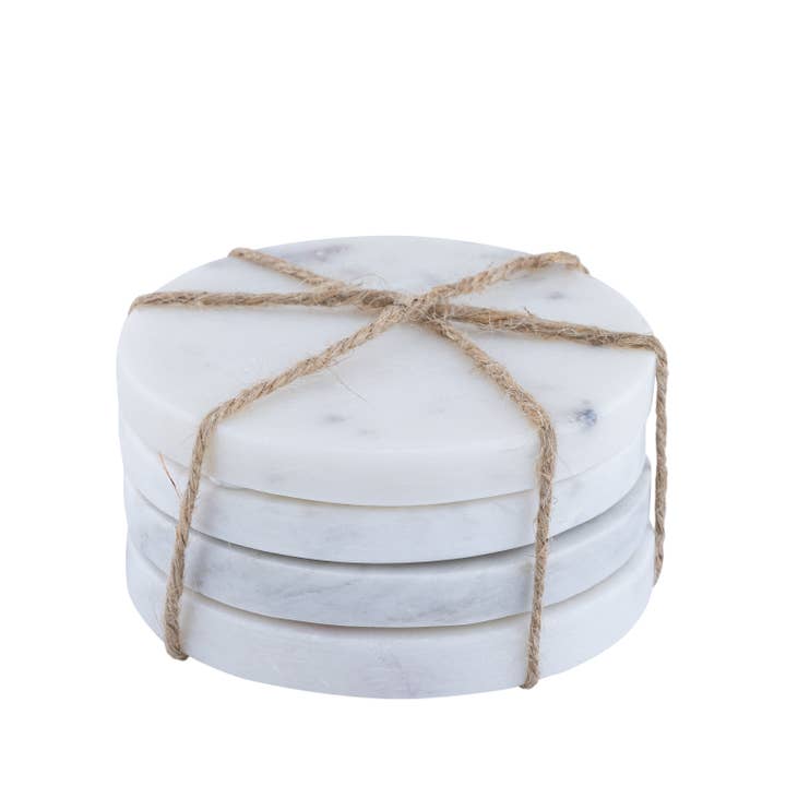 BIDKhome - Wholesale Coasters - Set of 4 Marble Round Coasters4