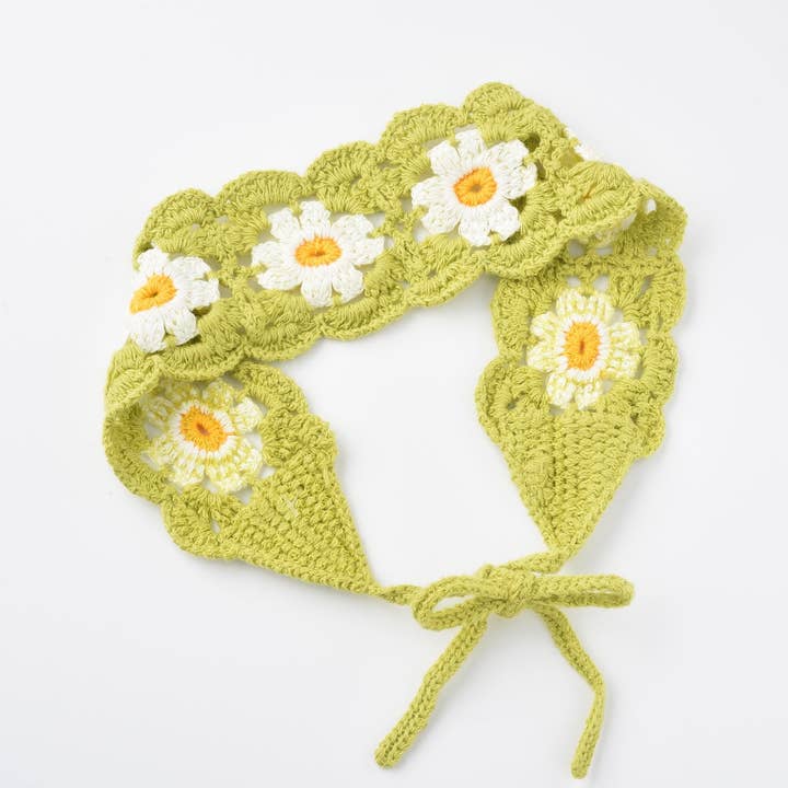 Funkyrel® Atzbranding Limited – Bandana - Mulher por atacado – Haila - Bandolete de Flores em Croché - O Acessório Perfeito para o Verão9