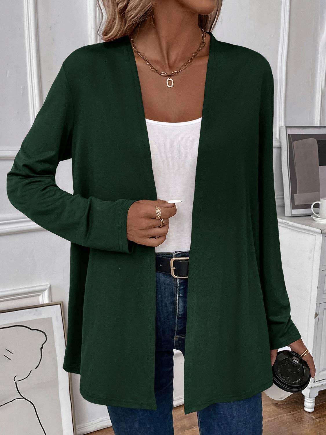 Beyond Apparel - Wholesale Cardigan - Women's - Open Front Long Sleeve Cardigan10