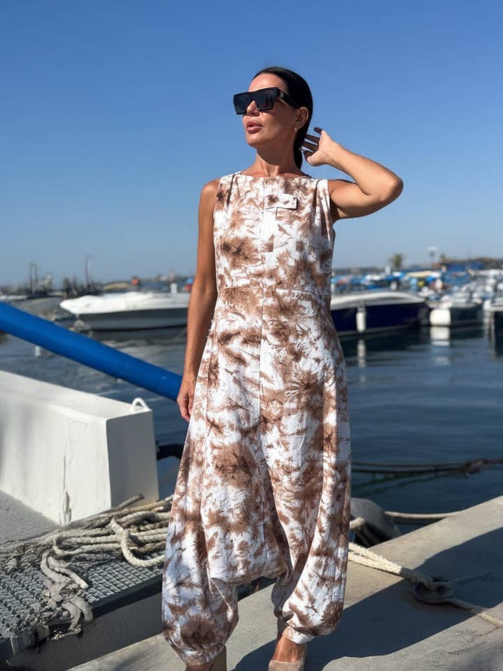 Combinaison en lin sans manches Maral pour la vente par EUG fashion