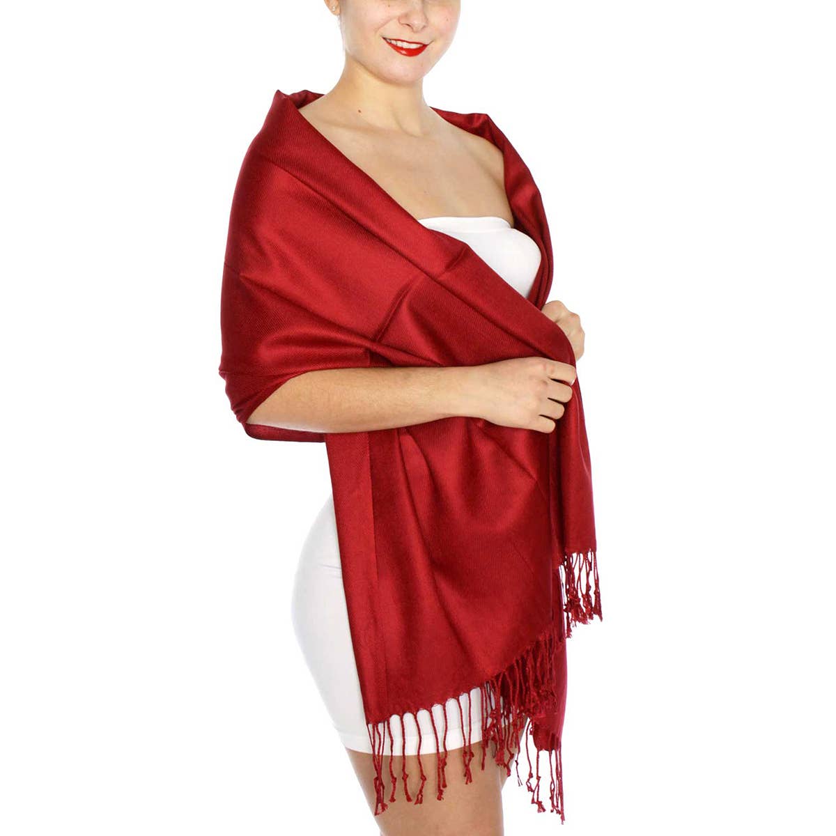 SERENITA - Wholesale Scarf - Women's - Cashmere feel wedding solid pashmina shawl wrap scarf5