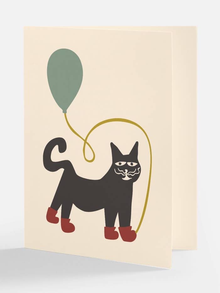 Funky Cat Greeting Card for wholesale by Norah + Company