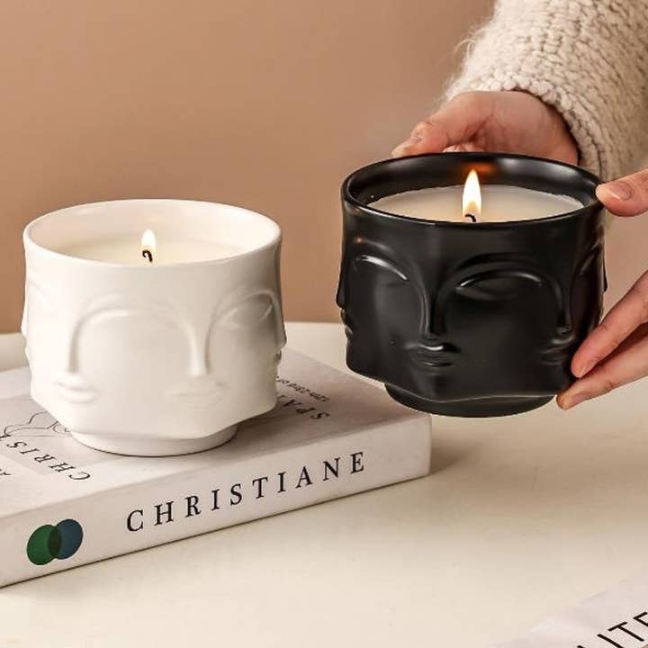 Buddha Lavender Scented Soy Candle - Black for wholesale by Original Source