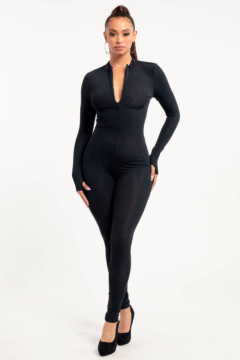 Jour – Engroshandel Jumpsuit - Dame – Jumpsuit til kvinder i nylonblanding med lynlås foran DT213431