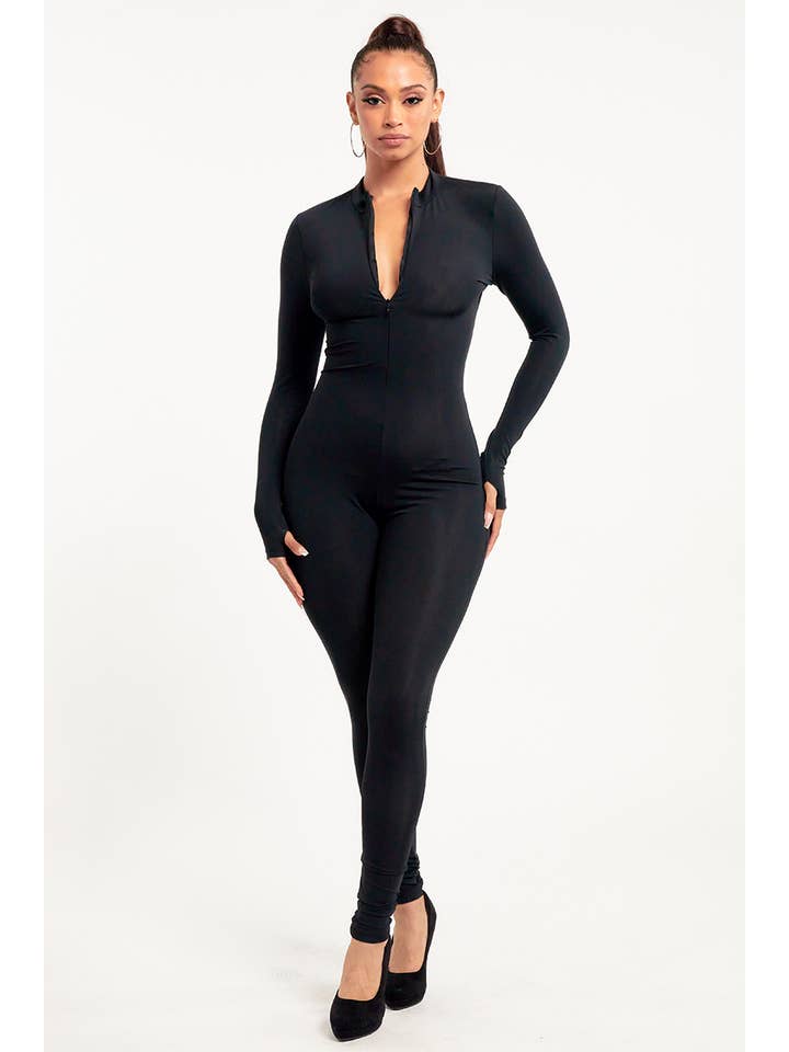 Jour – Engroshandel Jumpsuit - Dame – Jumpsuit til kvinder i nylonblanding med lynlås foran DT213431