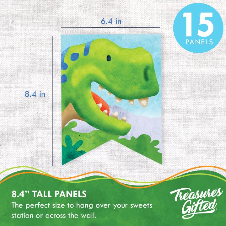 Treasures Gifted - Wholesale Party Sign/Banner - Dinosaur Birthday Banner - Dinosaur Party Supplies